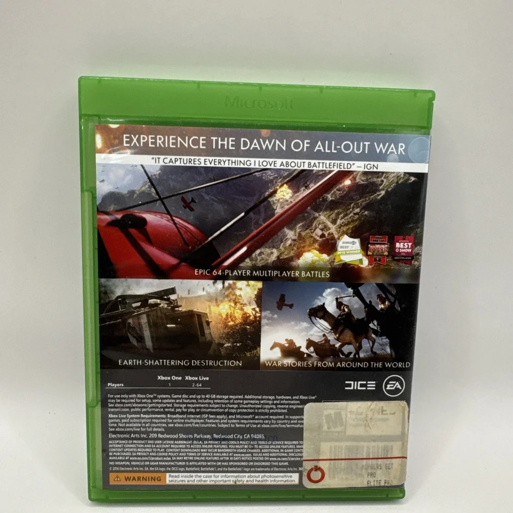 Battlefield 1 (Microsoft Xbox One, 2016)